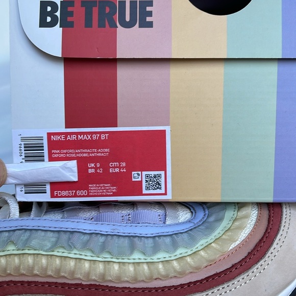NIKE Men’s AIR MAX 97 BE TRUE
PINK OXFORD/ANTHRACITE-ADOBE
Sneakers
FD8637 600 - Picture 16 of 16